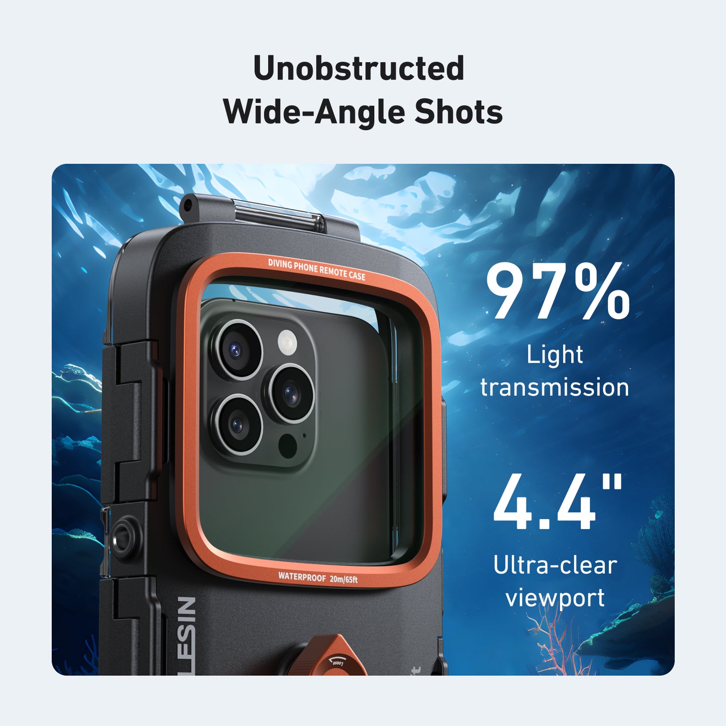 Telesin Smartphone Diving Case with Buttons and Vacuum Pump