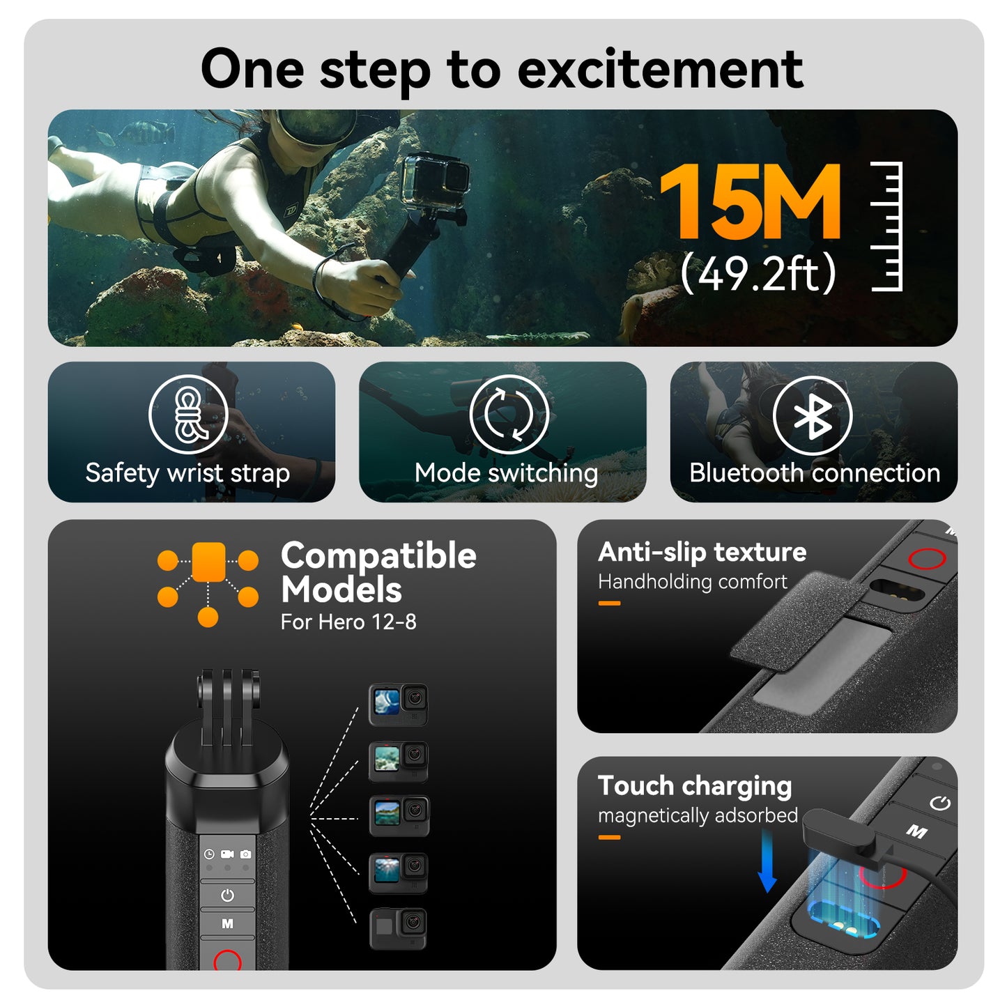 Telesin Onderwater Bobber met Remote voor GoPro - GoPro Onderwater-accessoires