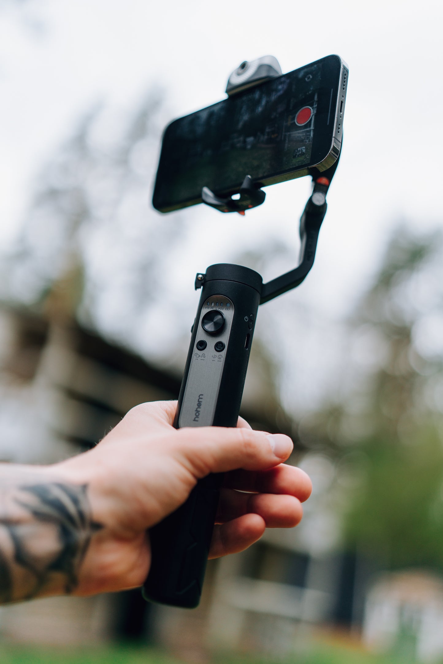 Hohem iSteady V2S smartphone gimbal met AI-sensor en lampje - Gimbals