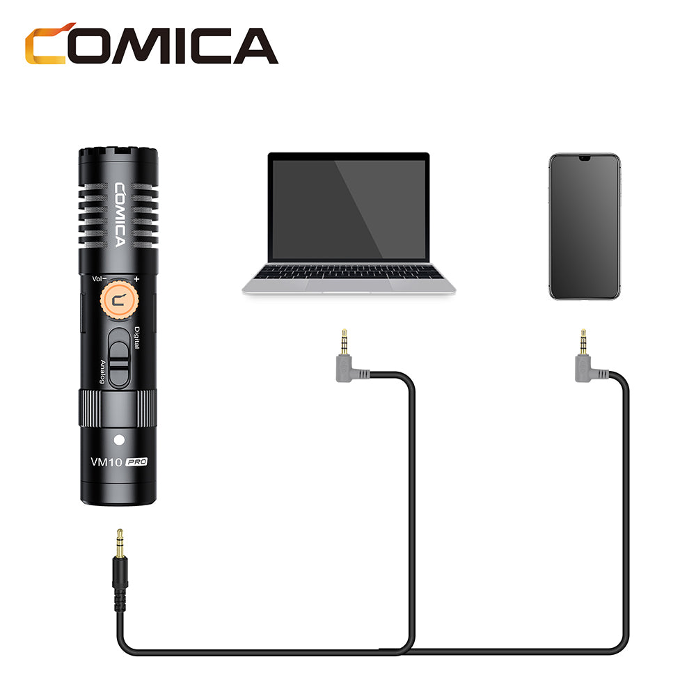 Comica VM10 Pro compacte microfoon voor telefoon en camera - met 3.5mm en USB-C - Obsolete