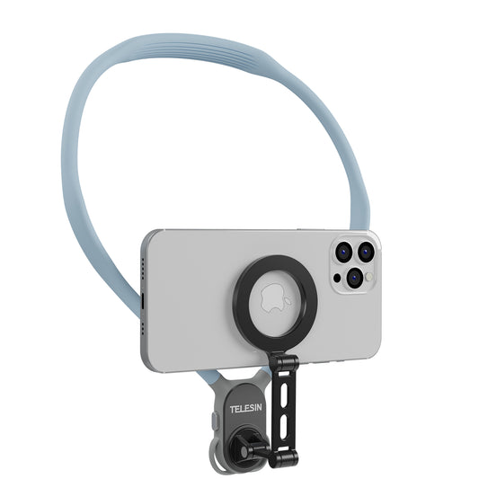 Telesin MagSafe Smartphone neck mount extra groot - Sky Blue - Telefoonhouders