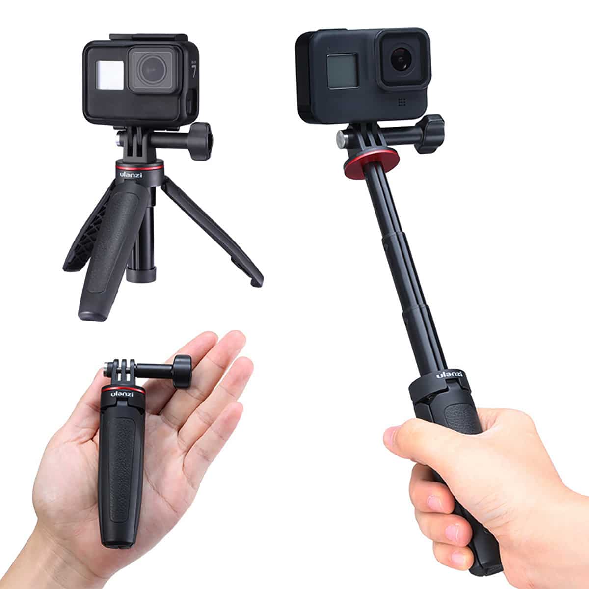 Ulanzi MT-09 GoPro vlog-statief, handgreep &amp; selfie stick - GoPro Selfie sticks