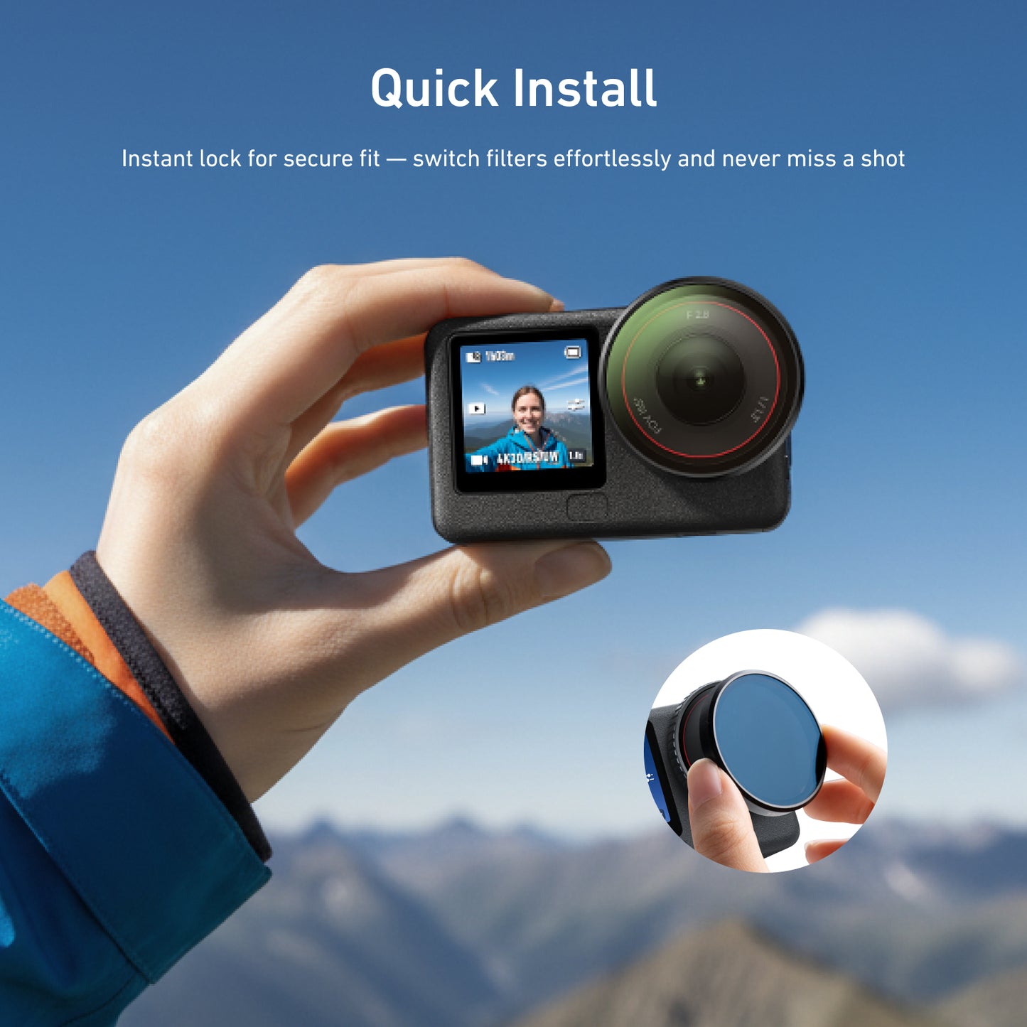 Telesin Filter kit for DJI Osmo Action 6 - CPL + UV + VND