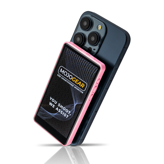 MOJOGEAR VS3 Selfie Vlog Monitor draadloos + bedraad - Roze - Overige producten