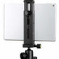 Home office set for tablet and iPad: metal tablet holder + adjustable tabletop tripod