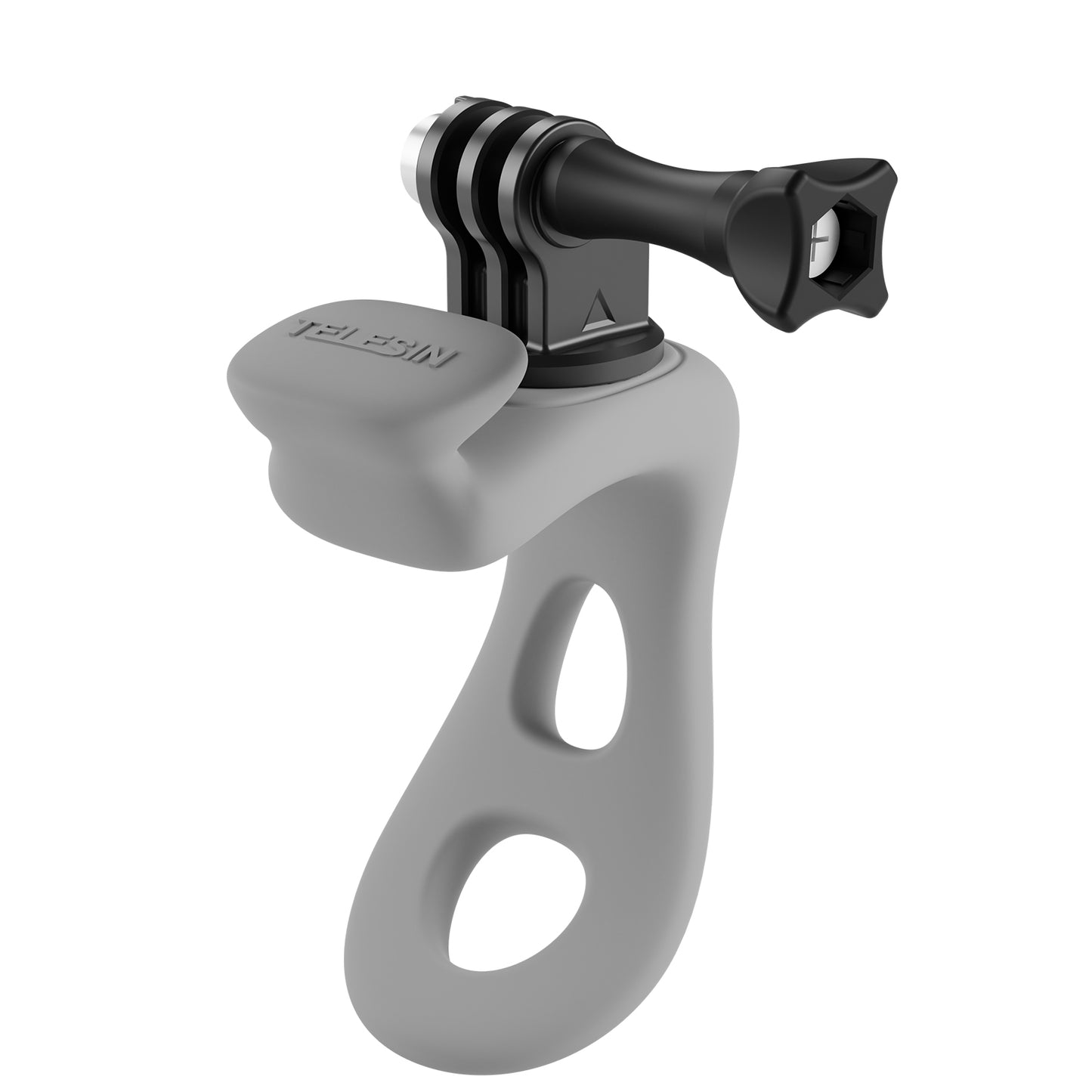 Telesin silicone tube clamp with mount for action camera - Black