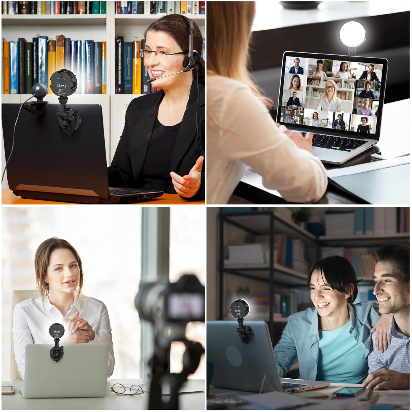 VIJIM VL69 for video calls - with suction cup for laptop / computer / monitor