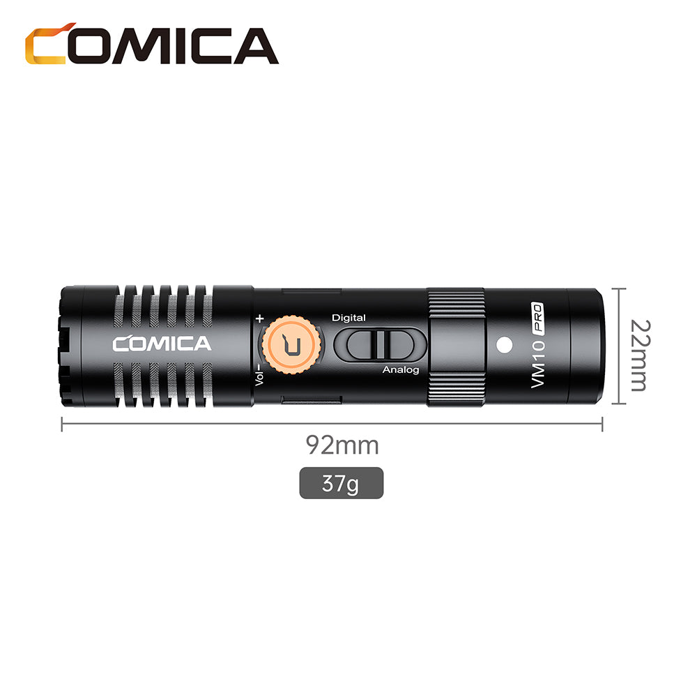 Comica VM10 Pro compact microphone for phone and camera - with 3.5mm and USB-C