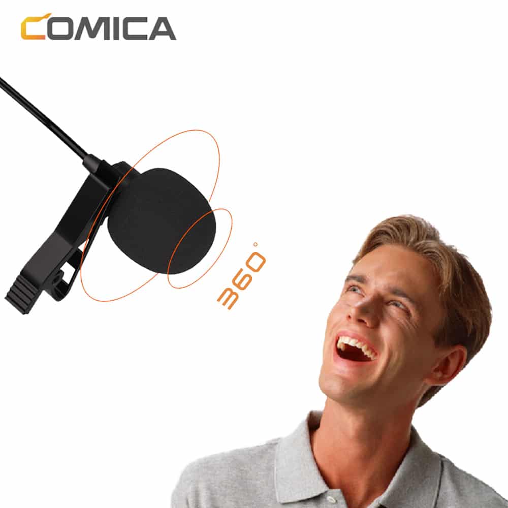 Comica CVM-V01SP (MI) speldmicrofoon met Lightning-aansluiting voor iPhone en iPad - Speldmicrofoons