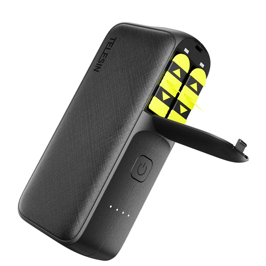 Telesin 10000mAh powerbank voor GoPro-accu's - GoPro 9 t/m 12 - GoPro Accu's en opladers