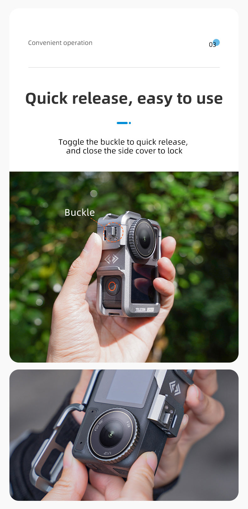 Telesin Metal Cage for DJI Osmo Action 3/4