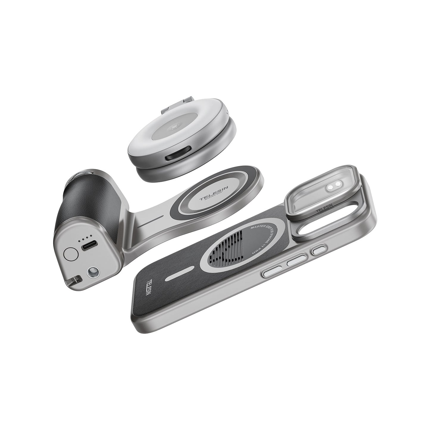Telesin Master Grip V2 voor iPhone 17 Pro - Creator Combo met lamp en filter - Handgrips
