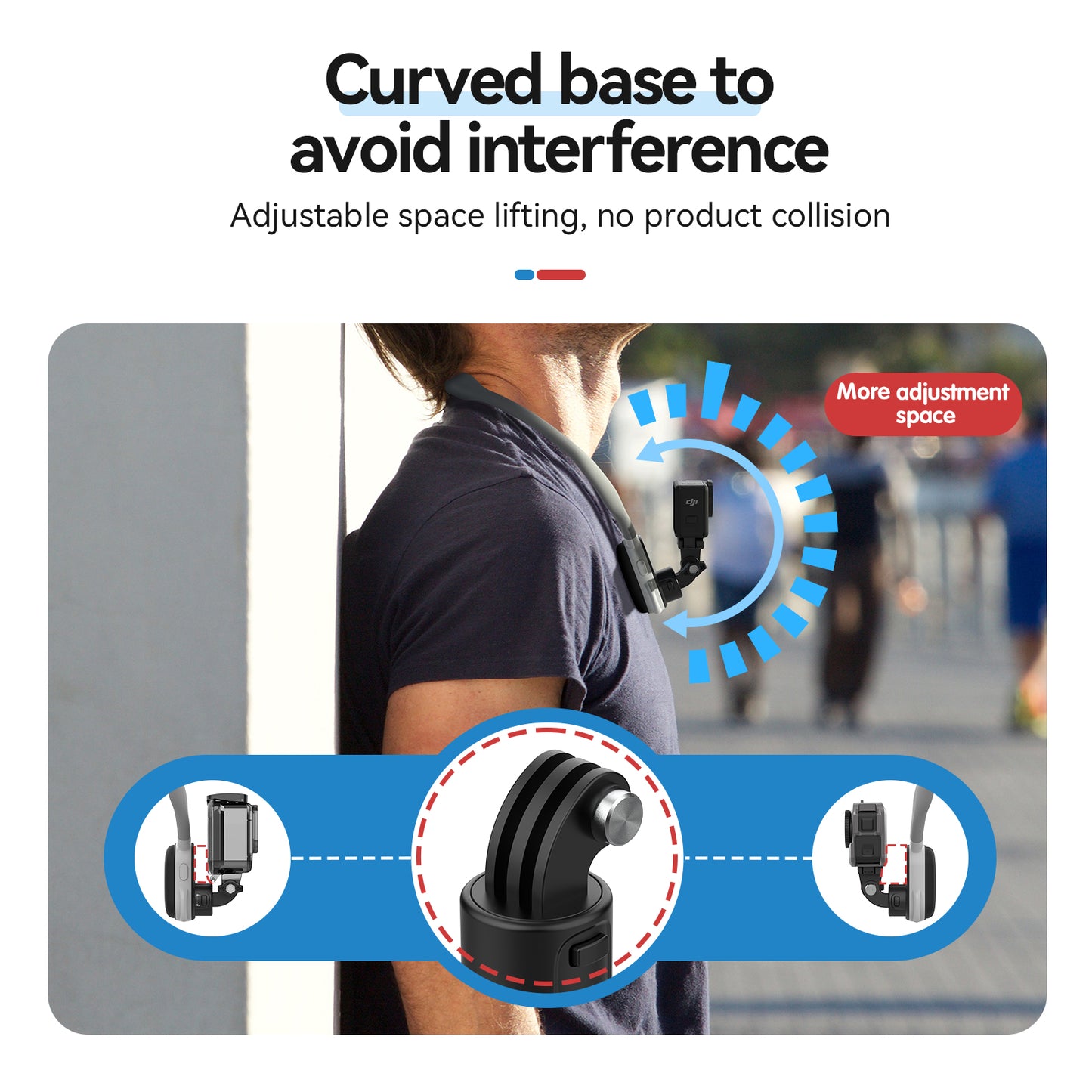 Telesin Neck Mount Quick Release for GoPro - Extra Large