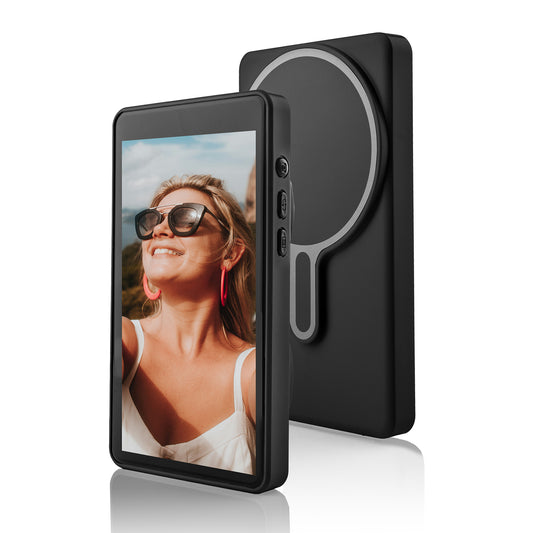 MOJOGEAR VS3 Selfie Vlog Monitor Wireless + Wired - Black