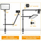 VIJIM LS11 Adjustable Double Arm Table Tripod - With Table Clamp