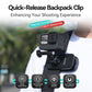 Telesin Quick-Release backpack clip voor GoPro & action cams - GoPro Mounts