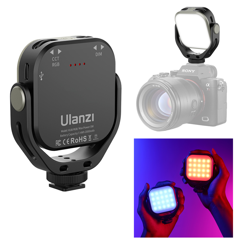 Ulanzi VL66 RGB Multi Color LED-videolamp - Cameralampen