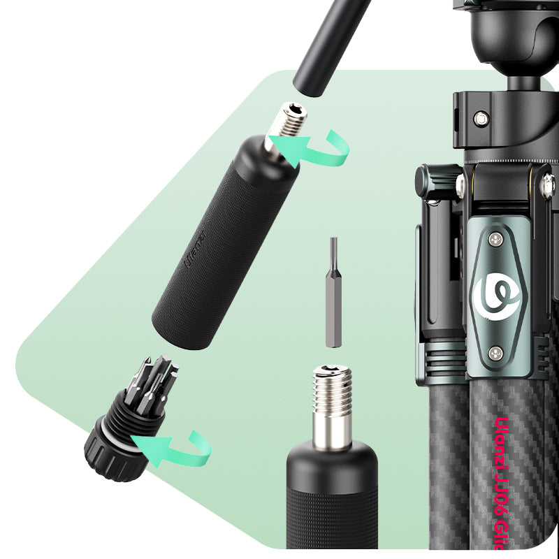 Ulanzi GlideGo JJ06 Video Tripod met kantelbare arm - Carbon - Grote statieven