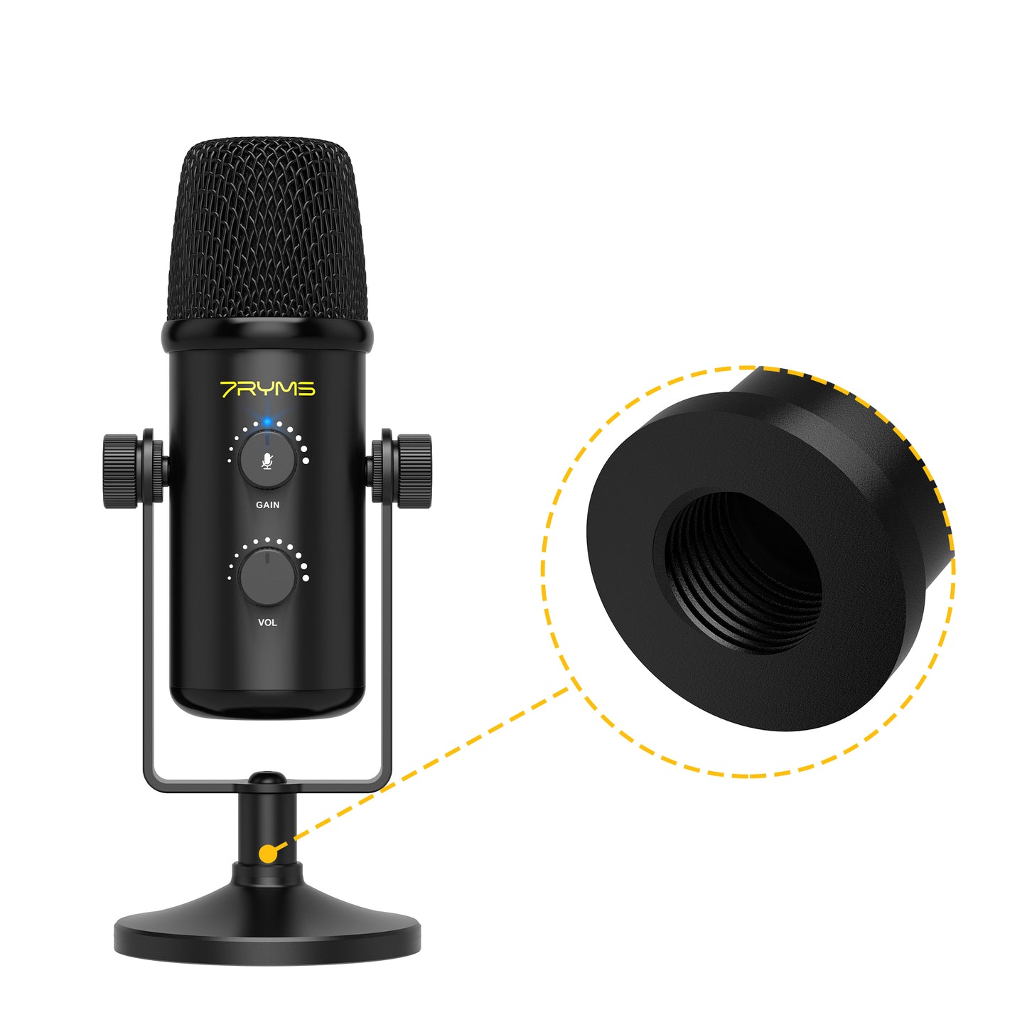 7RYMS AT20 Cardioid Condenser USB Microphone