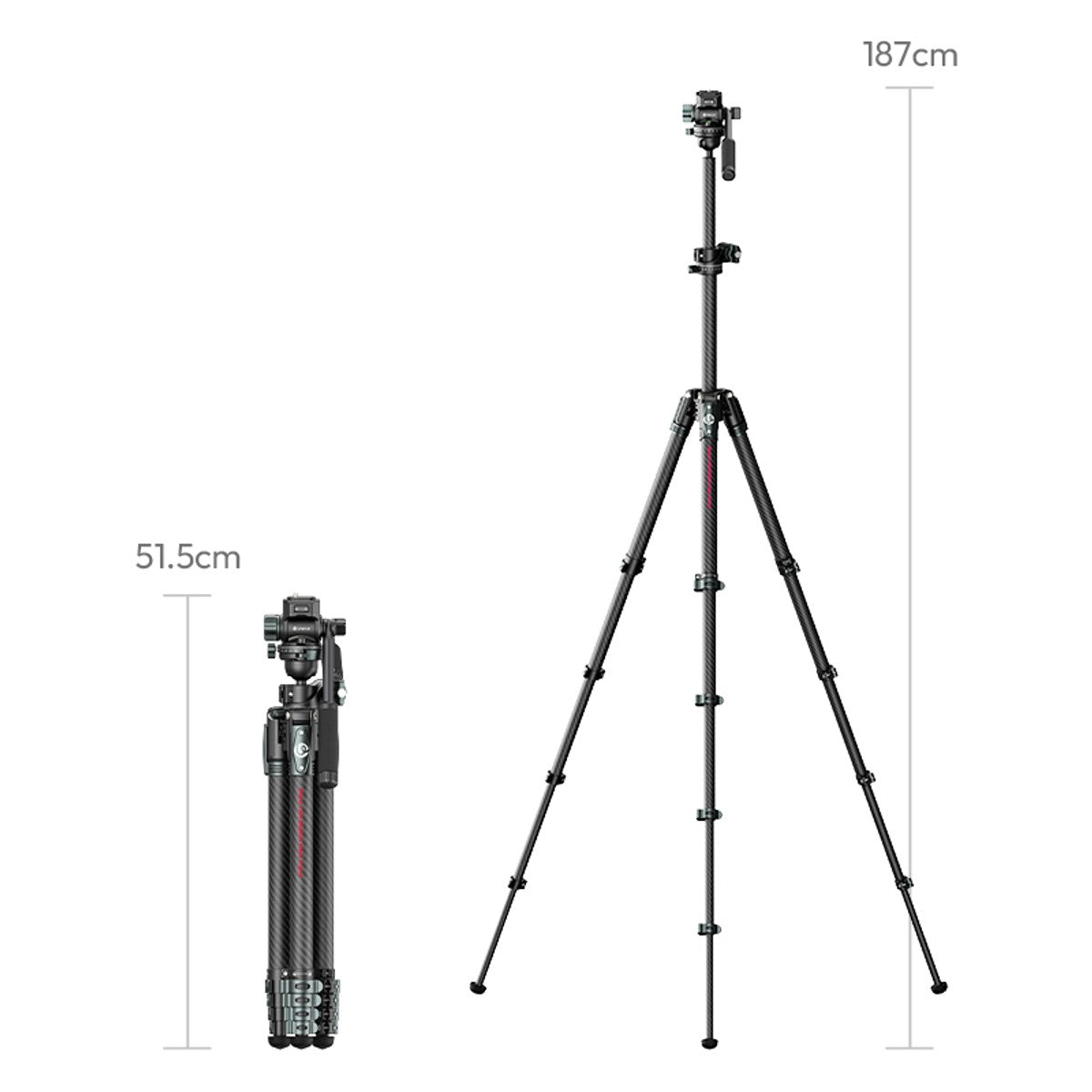 Ulanzi GlideGo JJ06 Video Tripod Carbon - Black