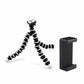 Flexible tripod with extra flexible legs SET: includes phone holder, bluetooth remote shutter, GoPro mount adapter & storage bag