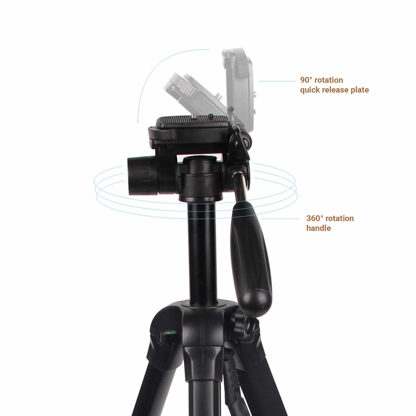 MOJOGEAR 177cm 2-in-1 statief: driepoot & monopod - Grote statieven