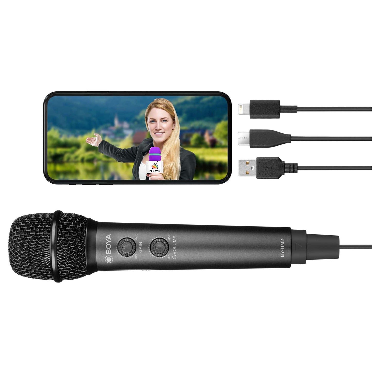 BOYA BY-HM2 professional handheld microphone