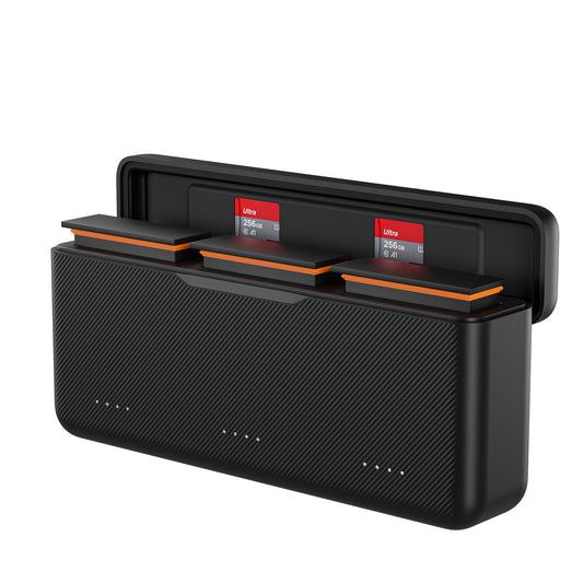 Telesin Pocket Oplaadbox voor DJI Osmo Action 5/4/3 (3 slots) - GoPro Accu's en opladers
