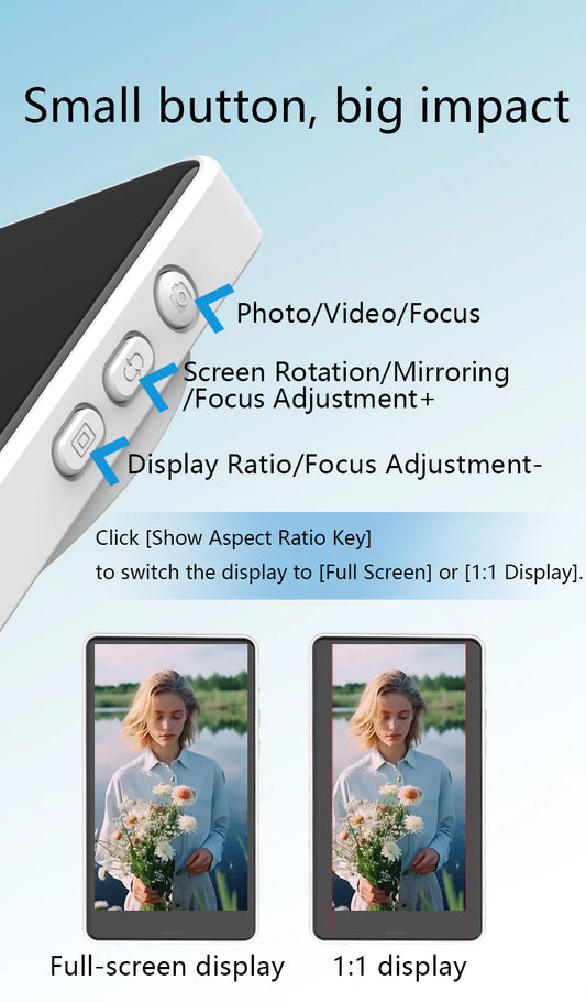 MOJOGEAR VS3 Selfie Vlog Monitor draadloos + bedraad - Roze - Overige producten