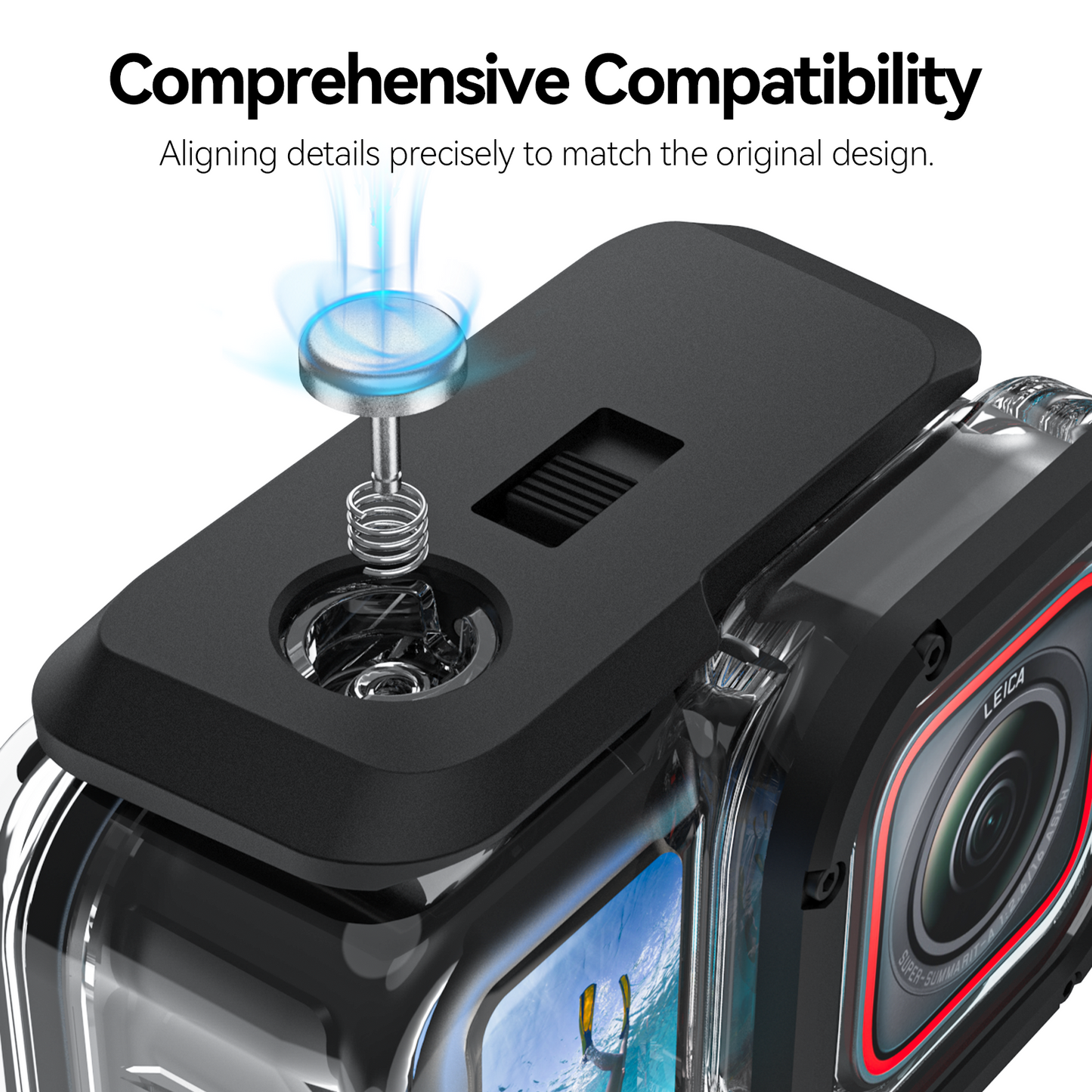 Telesin Waterproof Case voor Insta360 ACE Pro - GoPro-accessoires