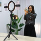 VIJIM K9 RGB Ringlamp met selfie stick-statief en telefoonhouder - 10 kleuren - Ringlampen