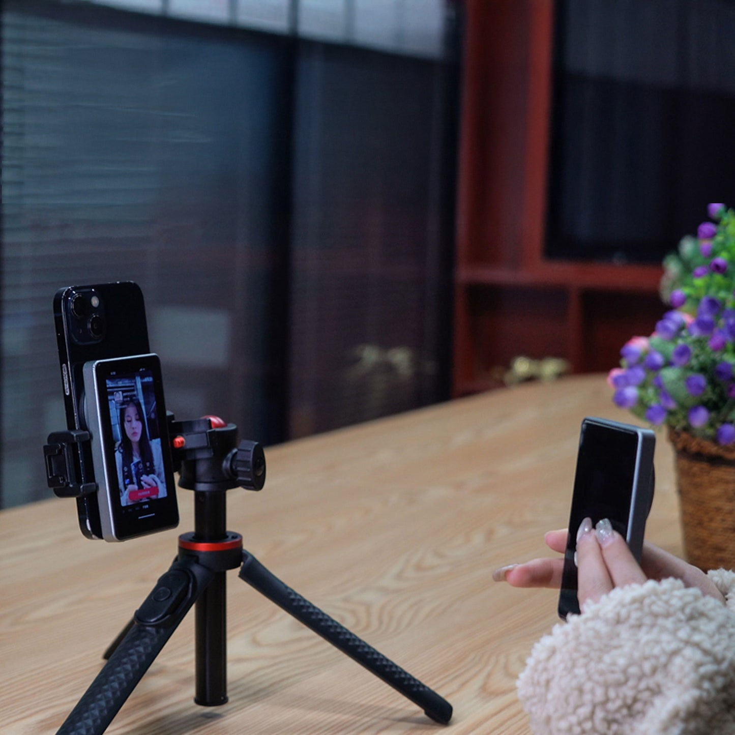 MOJOGEAR VS2 Selfie Vlog Monitor voor iPhone en Android - Donkergrijs - Overige producten