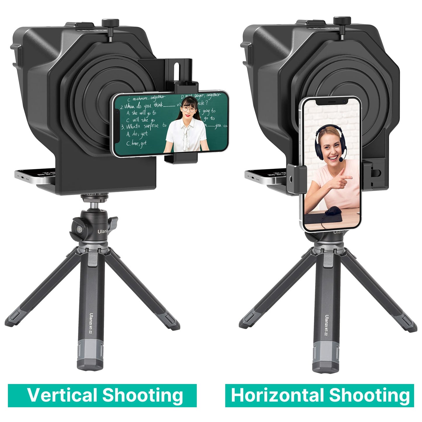 Ulanzi PT-15 Universele Autocue - Teleprompter voor smartphone en camera - Autocue