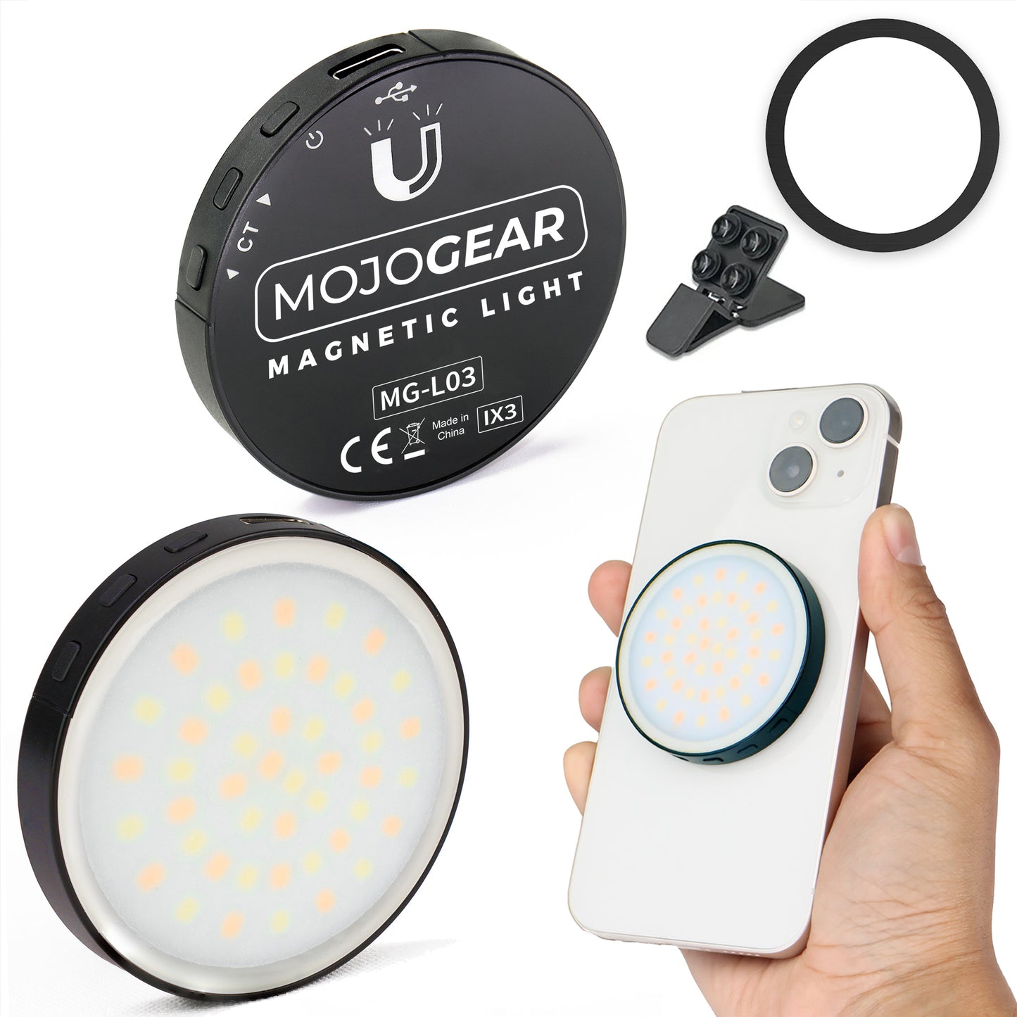 MOJOGEAR Magnetische Mini Videolamp voor MagSafe - Videoverlichting