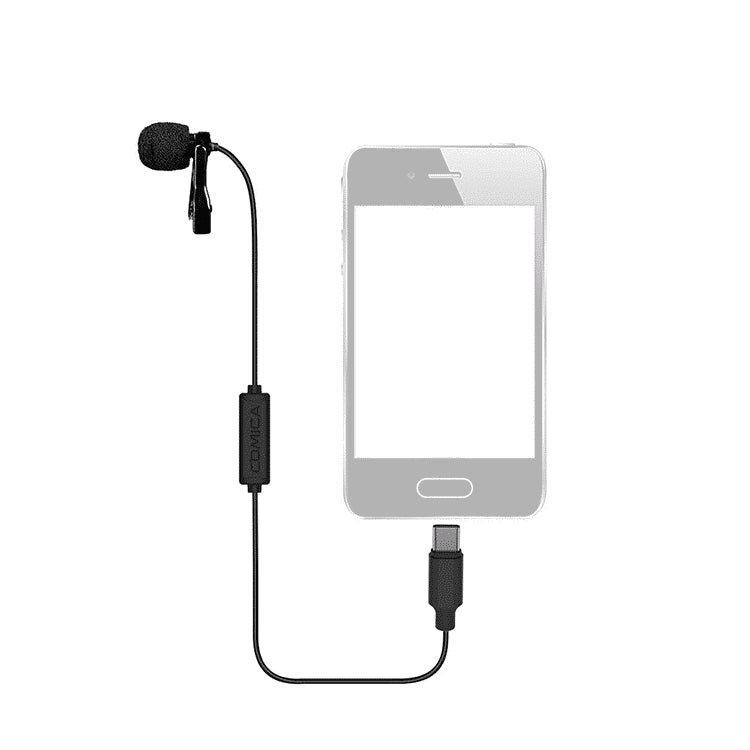 Comica CVM-V01SP (UC) speldmicrofoon voor smartphones met USB-C-aansluiting - Speldmicrofoons