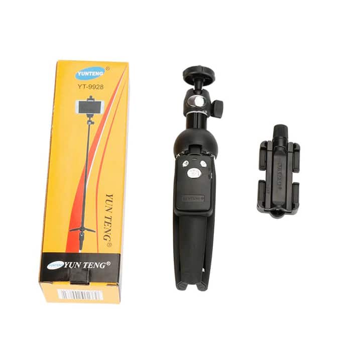 Yunteng YT-9928 Selfie stick met statief voor smartphone en camera - Selfiesticks