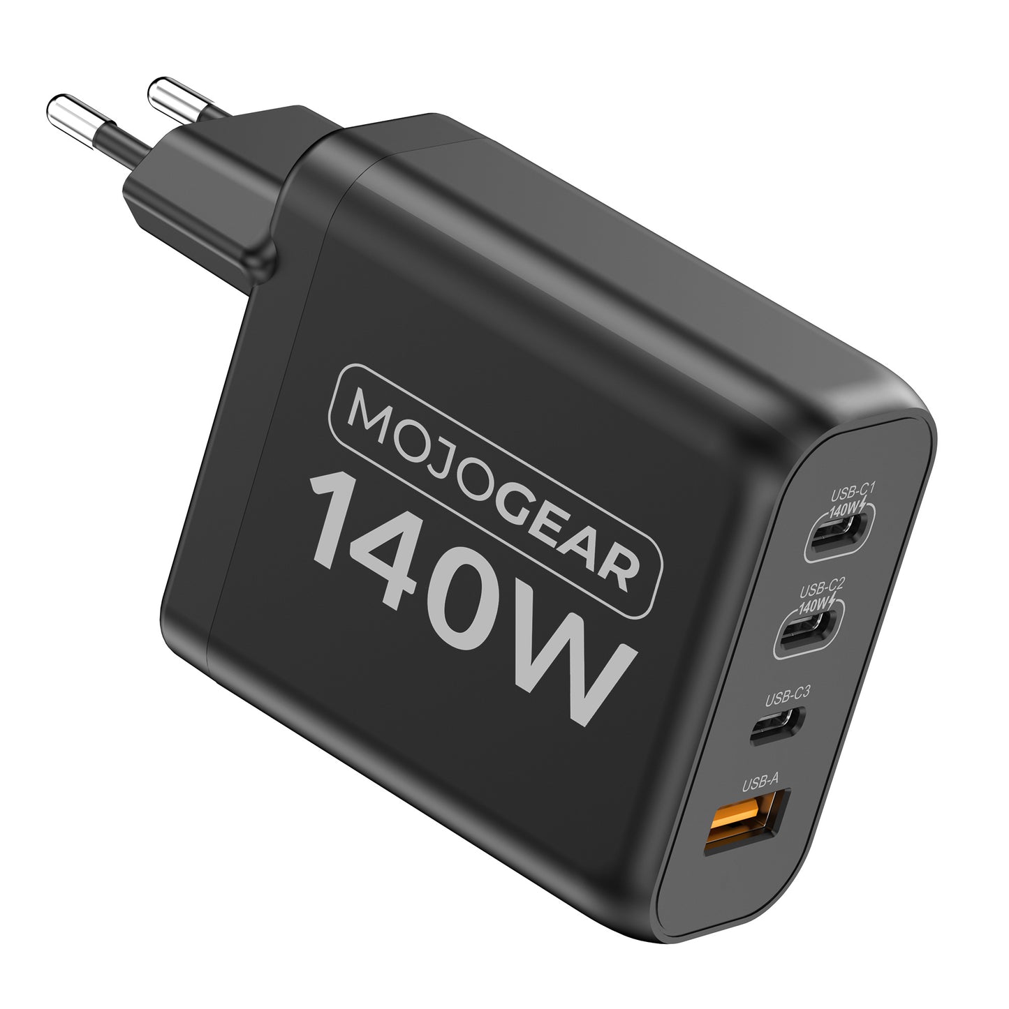 MOJOGEAR CHARGE+ 140 Watt oplader met 4 poorten USB / USB-C - Opladers