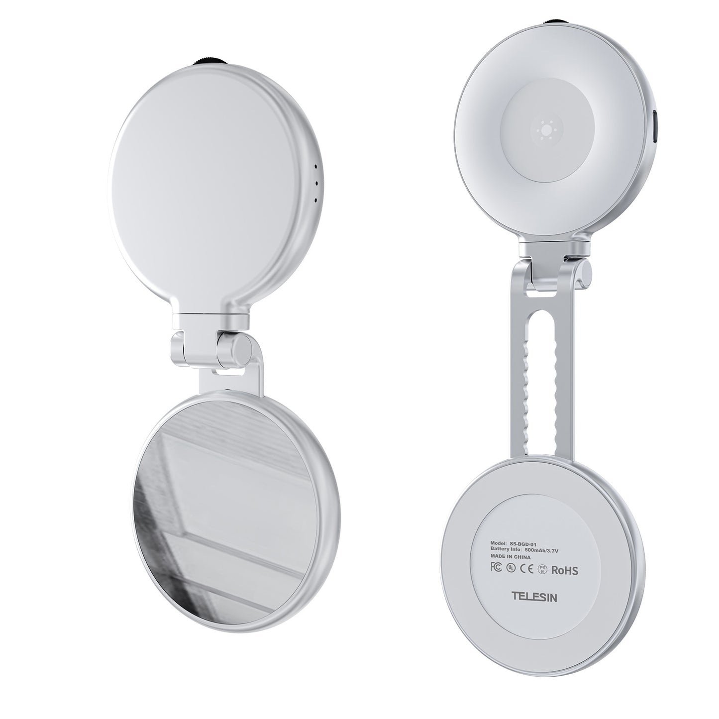Telesin C03 MagSafe Selfie Light with mirror – Silver