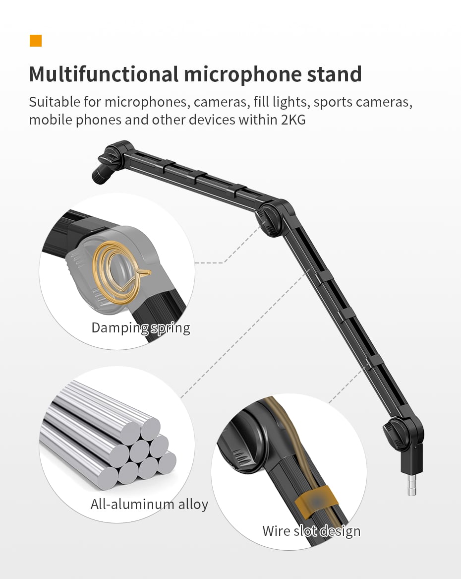 VIJIM LS21 Live Broadcast Stand with microphone arm