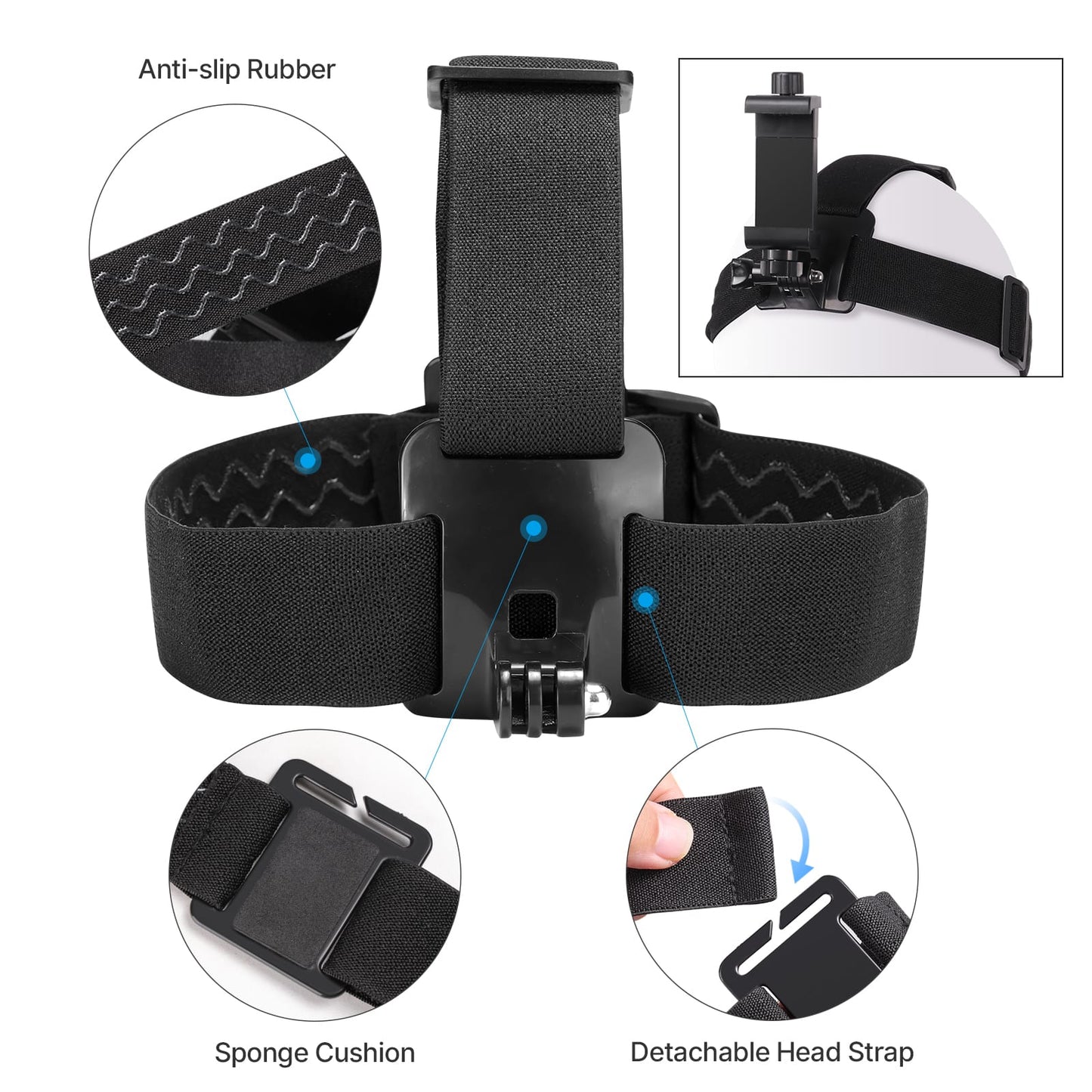 Ulanzi MP-2 Head Strap en Chest Strap Kit voor GoPro en smartphone - Obsolete