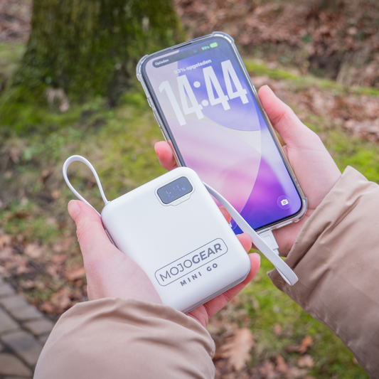 MOJOGEAR MINI GO 10.000mAh powerbank met kabels - Wit - Powerbanks