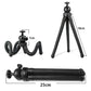 Flexible tripod with extra sturdy legs SET: includes phone holder, bluetooth remote shutter, GoPro mount adapter storage bag