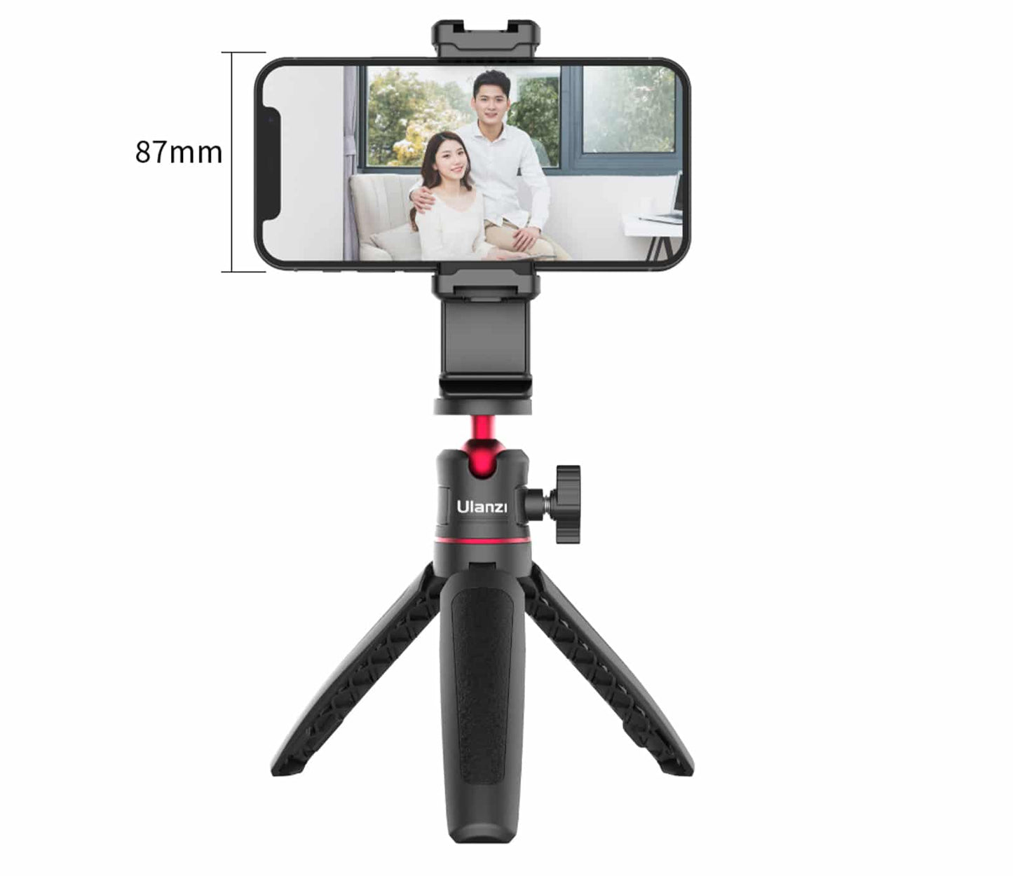 Ulanzi ST-22 360º rotatable and tiltable phone holder for tripod - with 2 Cold Shoe Mounts