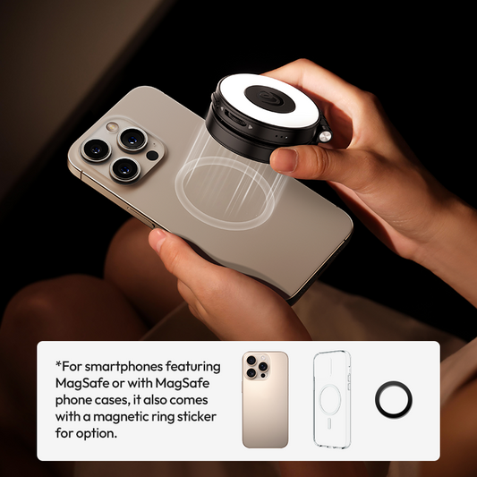 Ulanzi LM23 Smartphone Ring Light V2 met Magsafe - Zwart - Videoverlichting