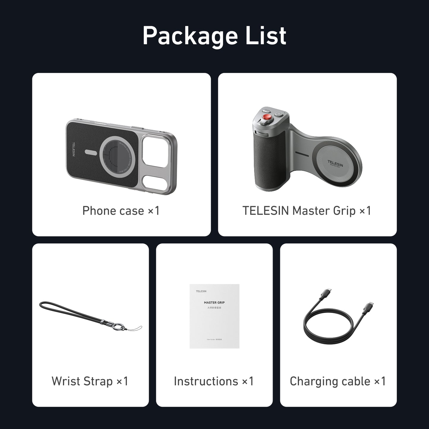 Telesin Master Grip for iPhone 17 Pro Max - Standard Kit