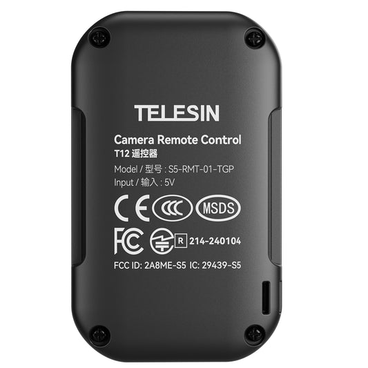 Telesin V2 Bluetooth remote voor GoPro 13/12/11/10/9/8/Max - Waterbestendig - Bluetooth remotes