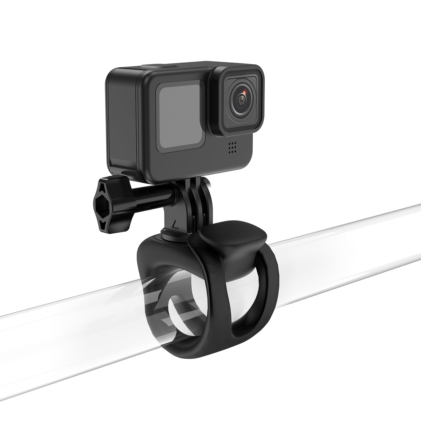 Telesin silicone tube clamp with mount for action camera - Black