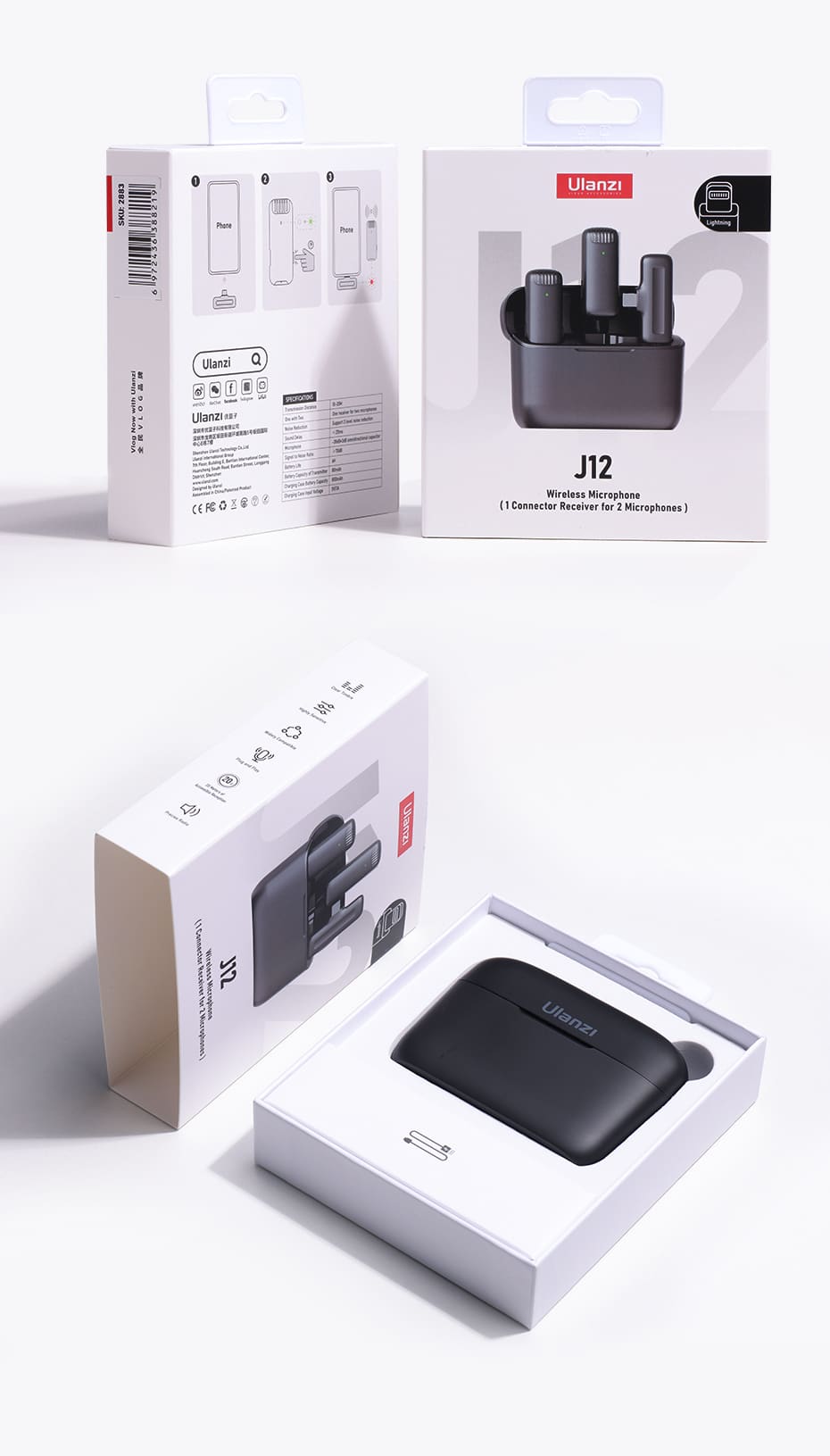 Ulanzi J12 Wireless Smartphone microphone Lightning