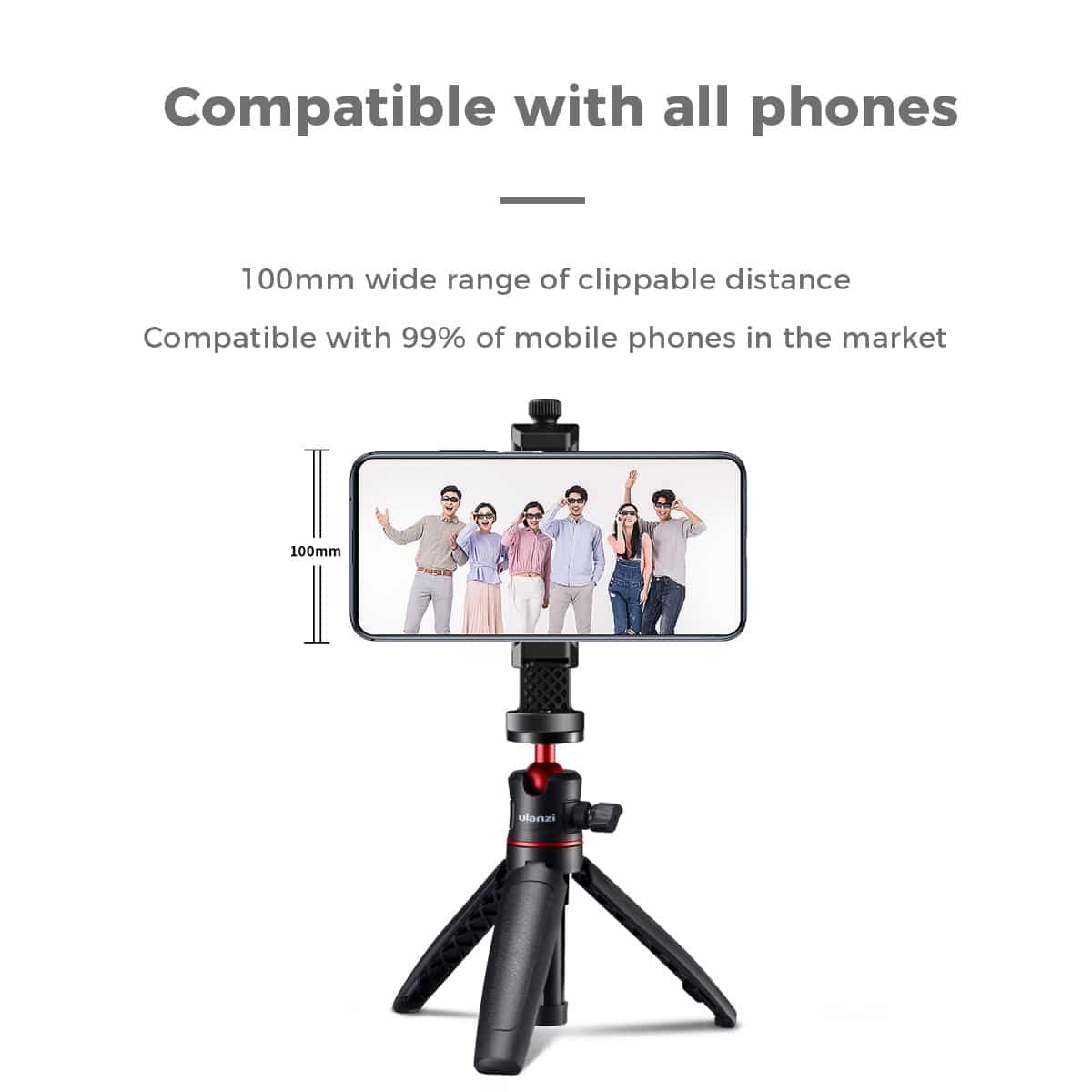 Ulanzi ST-17 360º Rotatable Phone Holder for tripod with Cold Shoe Mount
