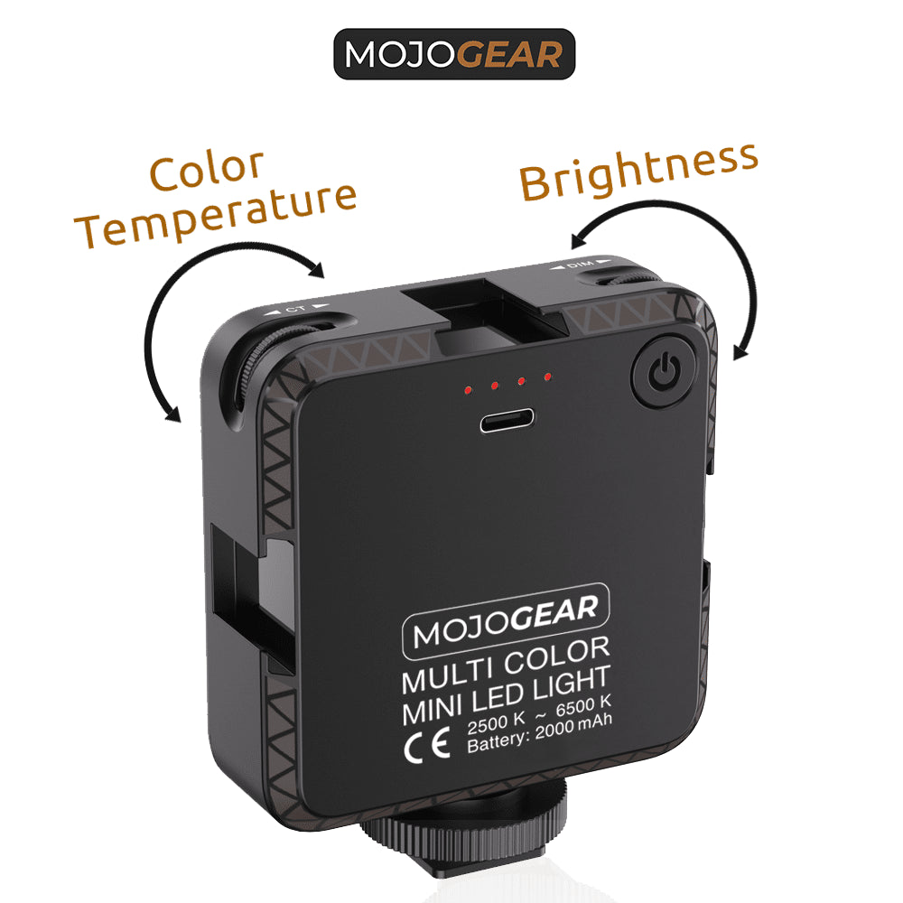 MOJOGEAR W64 Multi Color Mini LED lamp for smartphone and camera